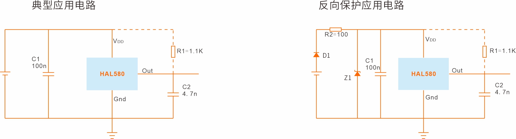 单极霍尔器件应用电路